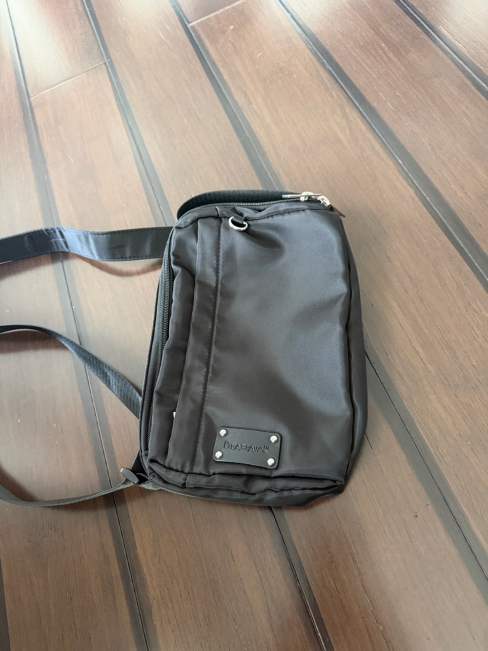 BearPaw Black Men's/ Women’s Sling Belt Bag